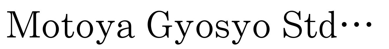 Motoya Gyosyo Std W3